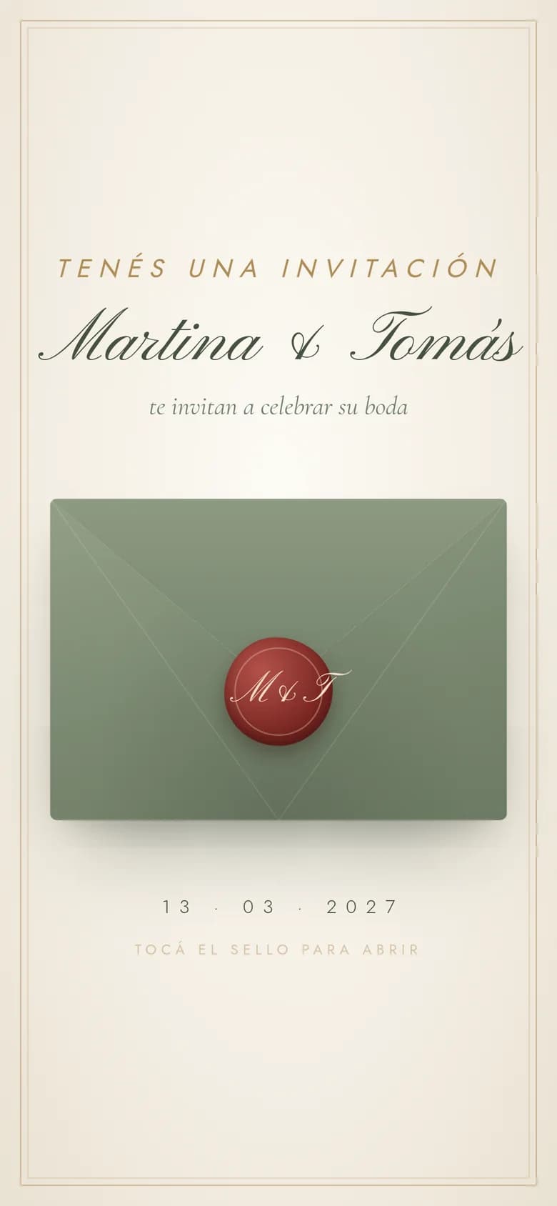 Ejemplo de invitación de boda
