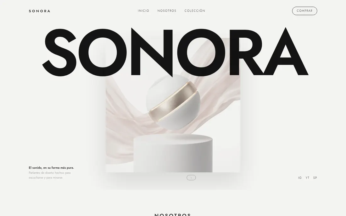 Estilo Blanco lujo: Sonora · parlantes de diseño