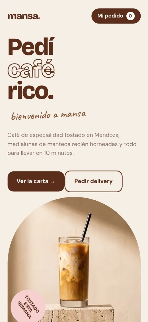 Estilo Café cremoso: Mansa · café de especialidad
