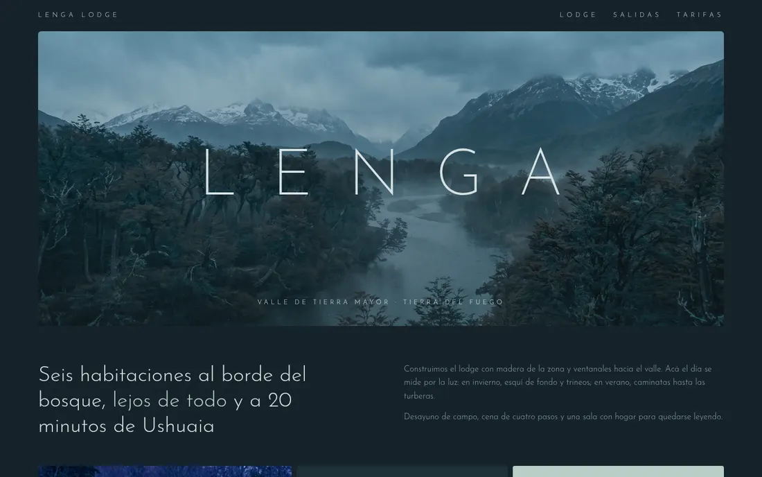 Estilo Nórdico sereno: Lenga lodge · Tierra del Fuego